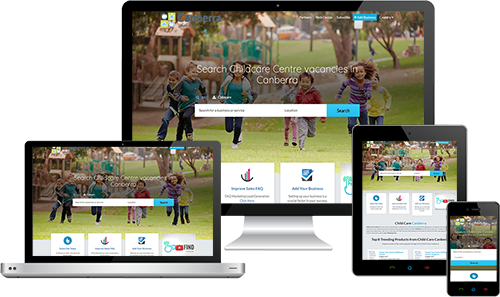 Child Care Canberra displayed beautifully on multiple devices